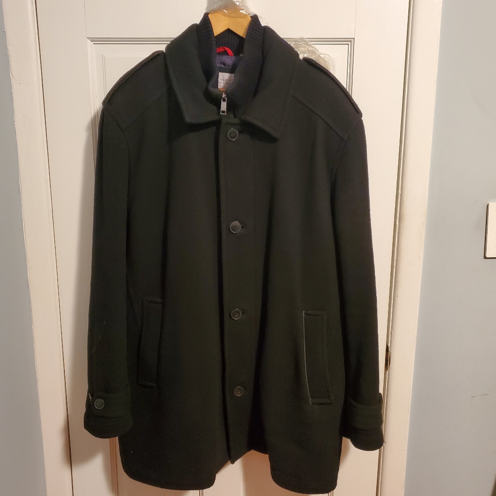 Marc New York Black Wool Blend Coat